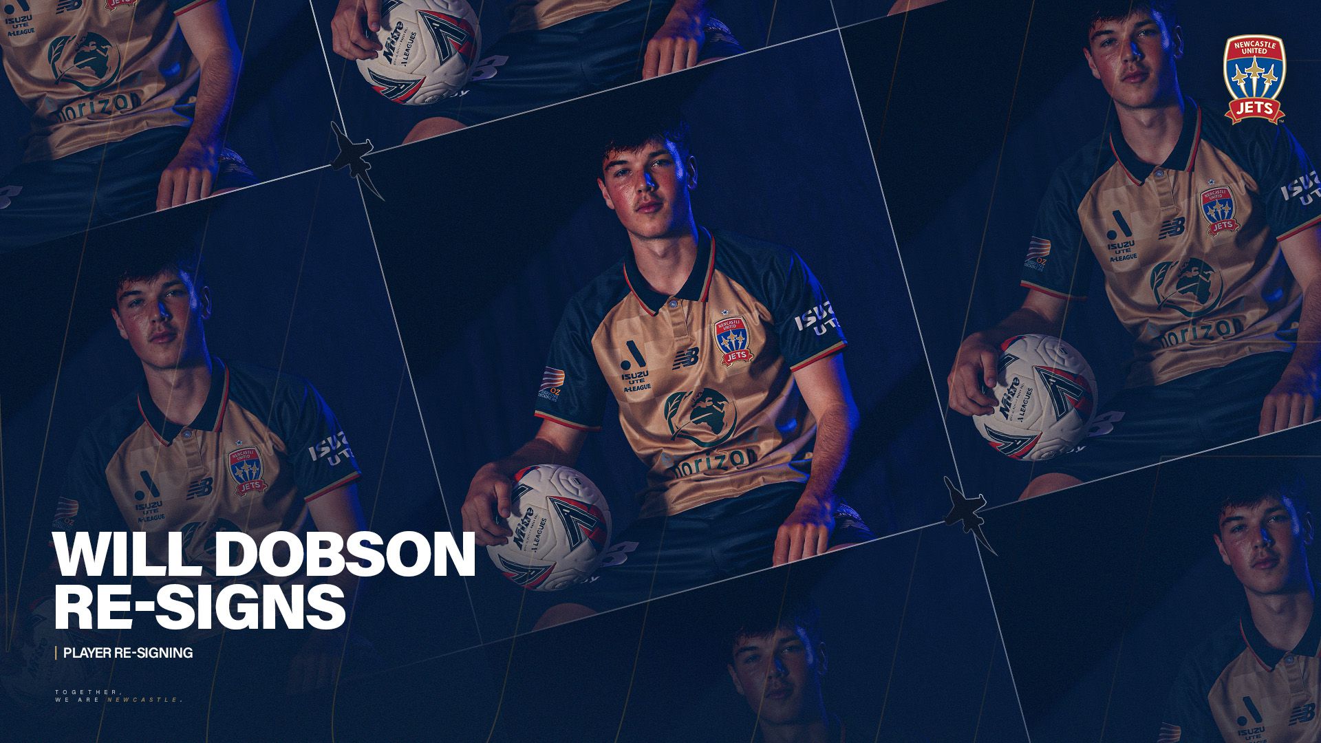 Official: Newcastle Jets ต่อสัญญากับ Dobson กองกลางวัย 18 ปี จนถึงปี 2028